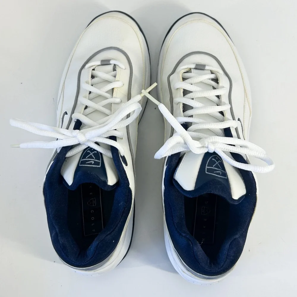 Vintage Y2K Men’s White Retro Nike Air Golf Shoes Size 8 Sporty Dad